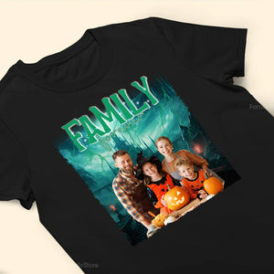 Green Castle And Thunder Light Family Forever - Gift For Family Members, Friends - Personalized Shirt NA94