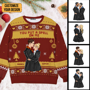 You Put A Spell On Me Harry Potter - Gift For Couples - Personalized Ugly Sweatshirt - CL20 NH96