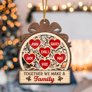 Together We Make Custom Quote - Gift For Family - Personalized Wood Ornament - NA94