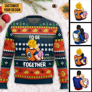 To Be Together Dragon Ball - Gift For Couples - Personalized Ugly Sweater - CL18