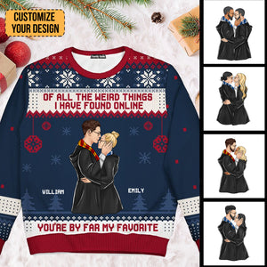 Christmas Couple You Are My Favorite By Far Harry Potter - Gift For Couples - Personalized Ugly Sweatshirt - CL20 NH96