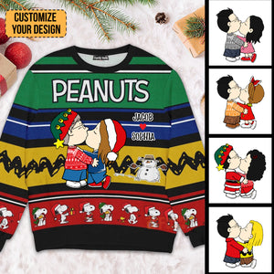 Peanuts Snoopopy Always Be Together - Personalized Ugly Sweatshirt - Gift For Couple, Husband Wife, Anniversary CL45 NH96