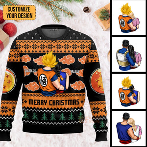 Lovely Merry Christmas Dragon Ball - Gift For Couples - Personalized Ugly Sweater - CL18 NH96