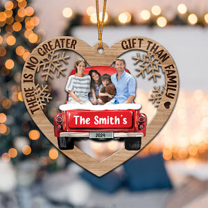 Thers Is No Greater Gift Than Family - Gift For Family - Personalized Wood Ornament - NA94