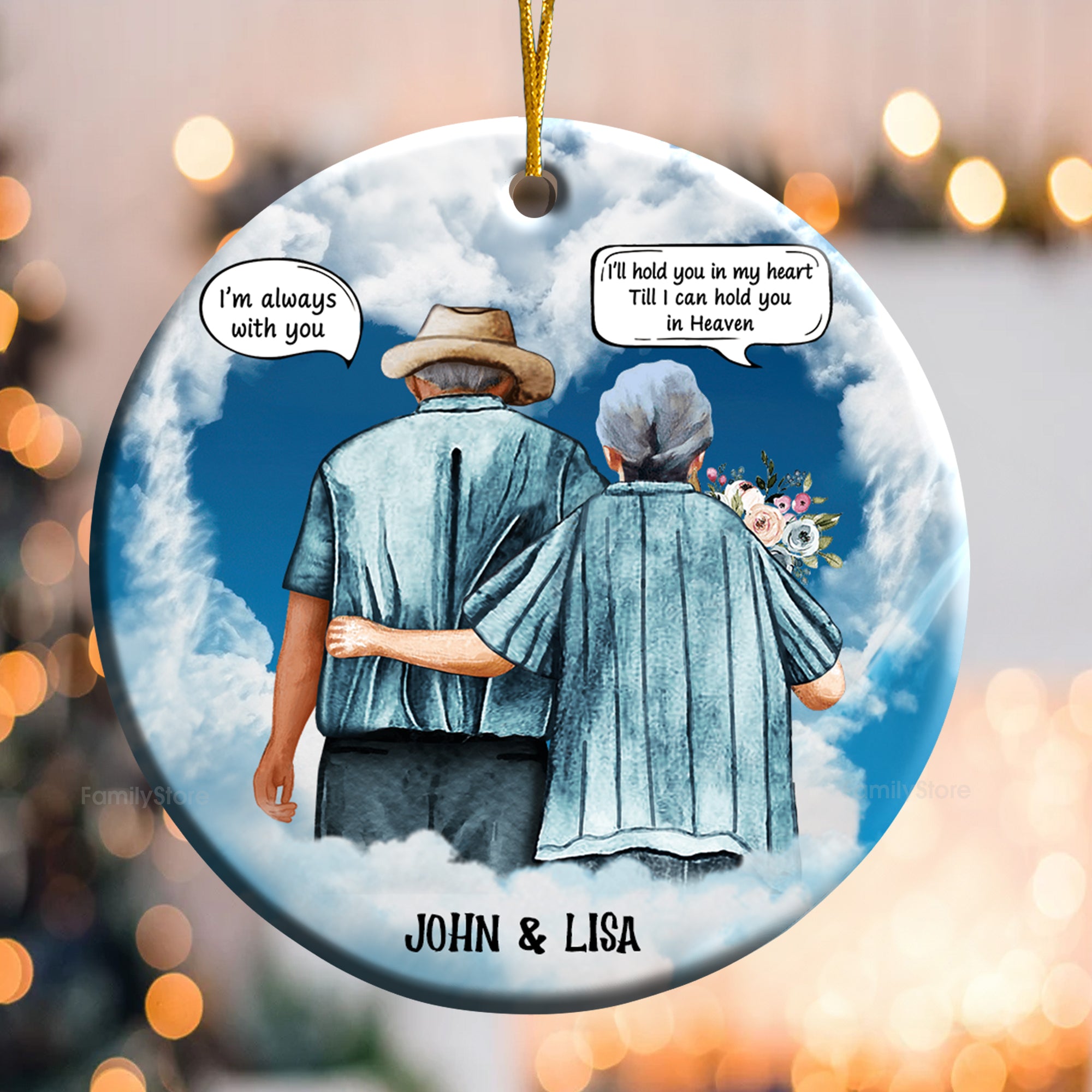 I'll Hold You In My Heart I'm Always With You - Gift For Couples - Personalized Ceramic Ornament - CL29 NH96