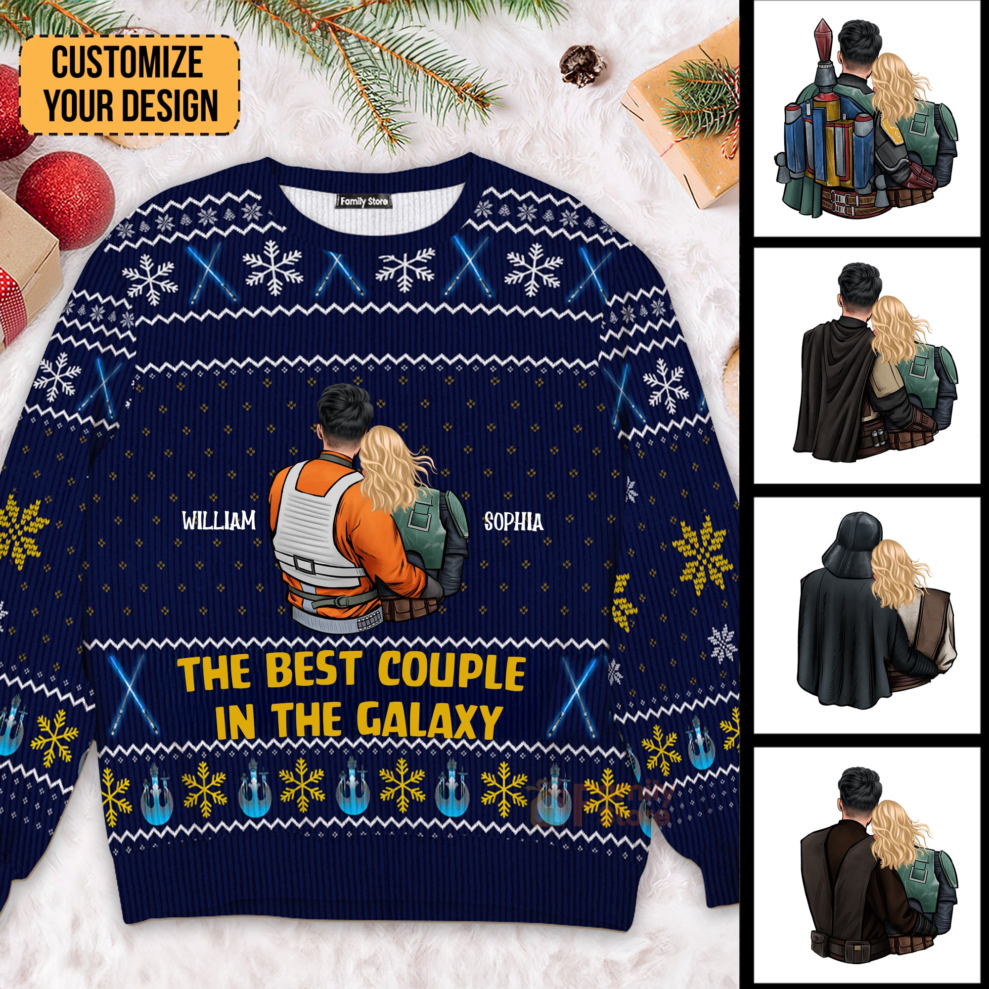 Merry Sithmas The Best Galaxy Couple Star Wars - Gift For Couples - Personalized Ugly Sweater - CL19 NH96