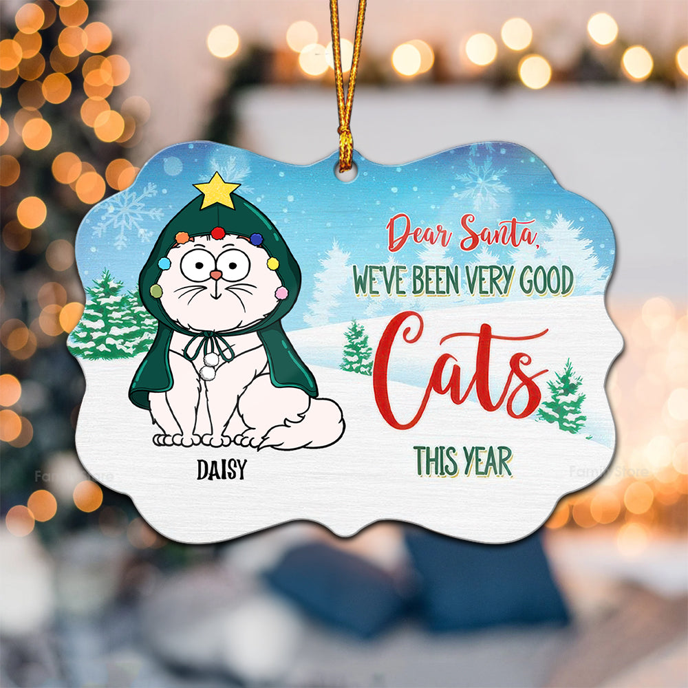 Dear Santa We've Been Very Good Cats This Year - Gift For Cat Lover, Pet Lovers - Personalized Wood Ornament - CLP03 NH96