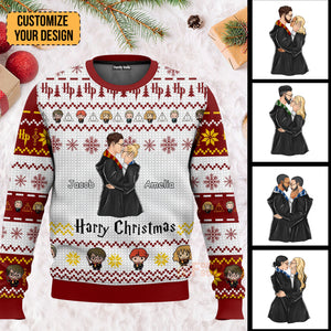 Merry Harry Christmas Harry Potter - Gift For Couples - Personalized Ugly Sweater - CL20 NH96