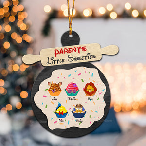 Parents Little Sweeties - Gift For Family - Personalized Wood Ornament - CL31 NA94