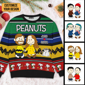 Peanuts Always Be Together - Personalized Ugly Sweatshirt - Gift For Couple, Husband Wife, Anniversary CL43 NH96