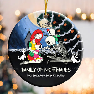 Family Of Nightmare - Gift For Family - Personalized Ceramic Ornament - CL14 NA94