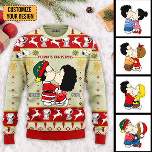 Snoopopy Peanuts Christmas - Personalized Ugly Sweatshirt - Gift For Couple, Husband Wife, Anniversary, CL45 NH96