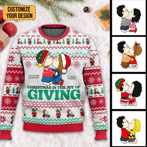 Christmas Is The Joy Of Giving Peanuts - Gift For Couples - Personalized Ugly Sweatshirt - CL45 NH96