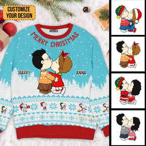 Peanuts Snoopopy Merry Christmas, Happy Holidays - Gift For Couples - Personalized Ugly Sweatshirt - CL45 NH96