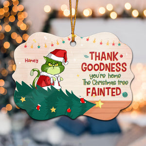 Merry Christmas To Our Human Servant Grinch Cats- Gift For Cat Lover, Pet Lovers - Personalized Wood Ornament - CL16 NH96