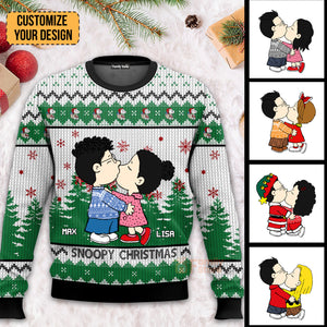 Snoopopy Merry Christmas Peanuts - Personalized Ugly Sweatshirt - Gift For Husband Wife, Anniversary  CL45 NH96