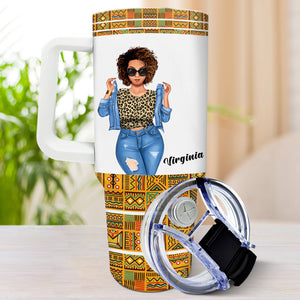 Dope Black Mom - Personalized 40oz Tumbler - Gift For Mom, Black Women, African Americans | GR3