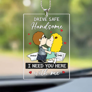 I Need You Here With Me Peanuts - Personalized Car Ornament - Gift For Couple, Husband Wife, Anniversary, Engagement, Wedding, Marriage Gift - GR9 NH96