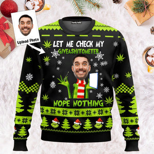 Grinch Let Me Check My Note Oops Nothing - Funny Gift for Men, Women - Personalized Ugly Sweater NA94