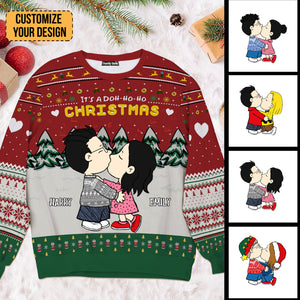 Peanuts It's A Dohhoho Christmas - Personalized Ugly Sweatshirt - Gift For Couple, Husband Wife, Anniversary CL45 NH96