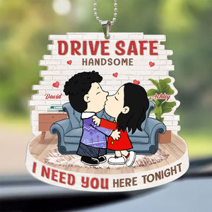 Born To Drive Peanuts - Personalized Car Ornament - Gift For Couple, Husband Wife, Anniversary, Engagement, Wedding, Marriage Gift - GR9 NH96