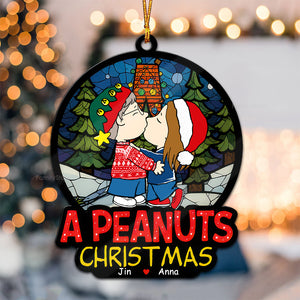 A Peanuts Christmas You Will Forever Be My Always - Personalized Wood Ornament - Gift For Couple, Husband Wife, Anniversary, Engagement, Wedding, Marriage Gift - CL45 NH96