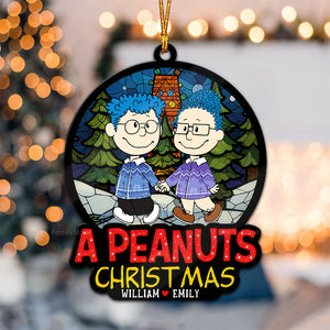 A Peanuts Christmas You Will Forever Be My Always - Gift For Couples - Personalized Wood Ornament - CL43