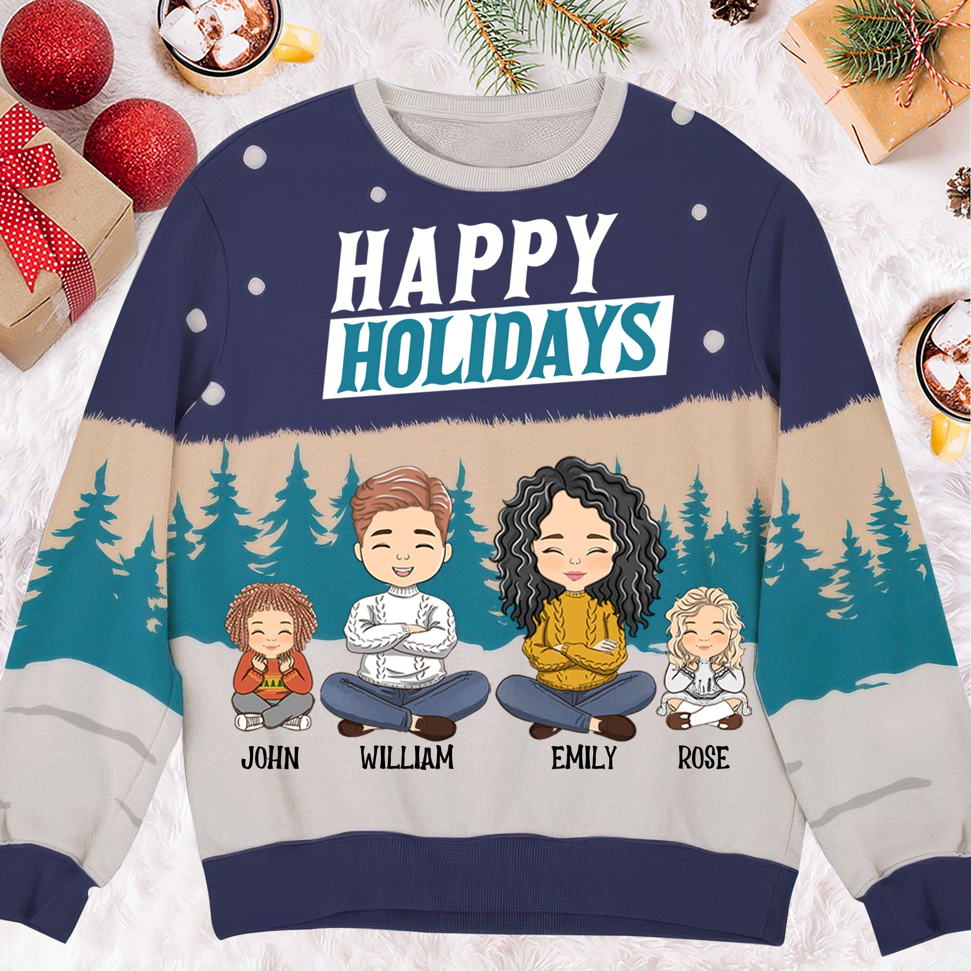 We Love The Christmas Family Vacation - Gift For Family Memmber - Personalized Ugly Sweatshirt - CL35 NA94