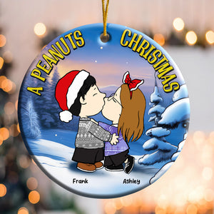 A Peanuts Christmas - Personalized  Ceramic Ornament - Gift For Couple, Husband Wife, Anniversary, Engagement, Wedding, Marriage Gift - CL45 NH96