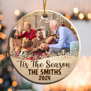 Tis The Season - Gift For Family Members - Personalized Ceramic Ornament NA94