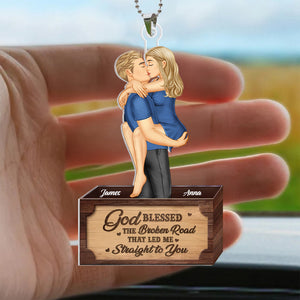 You Make My Heart Skip A Beat - Personalized Car Hanging Ornament - Gift For Couple, Husband Wife, Anniversary - GR7 NA94