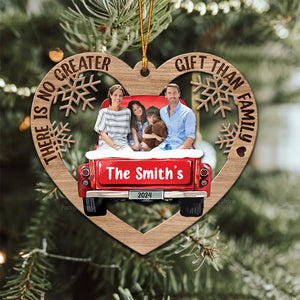 Thers Is No Greater Gift Than Family - Gift For Family - Personalized Wood Ornament - NA94