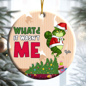 It Wasn't Me Grinch Cats- Gift For Cat Lover, Pet Lovers - Personalized Ceramic Ornament - CL16 NH96