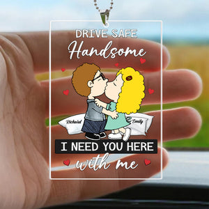 I Need You Here With Me Peanuts - Personalized Car Ornament - Gift For Couple, Husband Wife, Anniversary, Engagement, Wedding, Marriage Gift - GR9 NH96