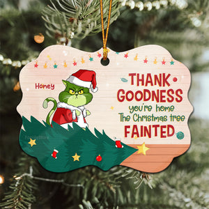 Merry Christmas To Our Human Servant Grinch Cats- Gift For Cat Lover, Pet Lovers - Personalized Wood Ornament - CL16 NH96