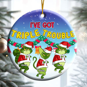 I've Got Many Trouble Grinch Cats- Gift For Cat Lover, Pet Lovers - Personalized Ceramic Ornament - CL16 NH96