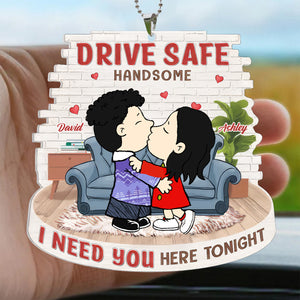 Born To Drive Peanuts - Personalized Car Ornament - Gift For Couple, Husband Wife, Anniversary, Engagement, Wedding, Marriage Gift - GR9 NH96