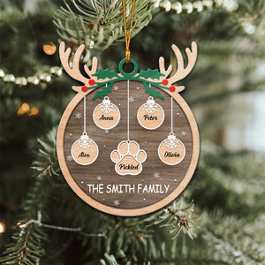 A Time Of Warmth And Togetherness - Gift For Family - Personalized Wood Ornament - NA94