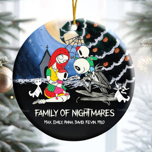 Family Of Nightmare - Gift For Family - Personalized Ceramic Ornament - CL14 NA94