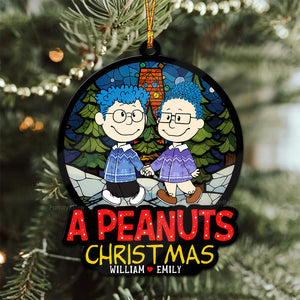 A Peanuts Christmas You Will Forever Be My Always - Gift For Couples - Personalized Wood Ornament - CL43