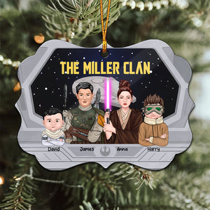 Star War Galaxy Clan - Personalized Wood Ornament - Gift For Family Members - NA94