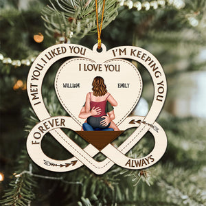 I'm Keeping You - Gift for Couples - Personalized Wood Ornament - CL28 NH96