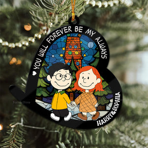 Peanuts You Will Forever Be My Always - Gift For Couples - Personalized Wood Ornament - CL43 NH96