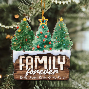 This Is Our Happy Place - Gift For Family - Personalized Wood Ornament - NA94