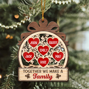 Together We Make Custom Quote - Gift For Family - Personalized Wood Ornament - NA94