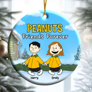 Friends Forever Peanuts - Personalized Ceramic Ornament - Funny Gift For Friend, Family Member - CL48 NH96