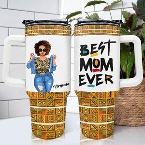 Dope Black Mom - Personalized 40oz Tumbler - Gift For Mom, Black Women, African Americans | GR3