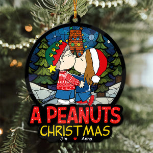 A Peanuts Christmas You Will Forever Be My Always - Personalized Wood Ornament - Gift For Couple, Husband Wife, Anniversary, Engagement, Wedding, Marriage Gift - CL45 NH96