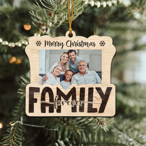 The Holidays Are A Time For Family - Gift For Family - Personalized Wood Ornament NA94