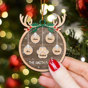 A Time Of Warmth And Togetherness - Gift For Family - Personalized Wood Ornament - NA94